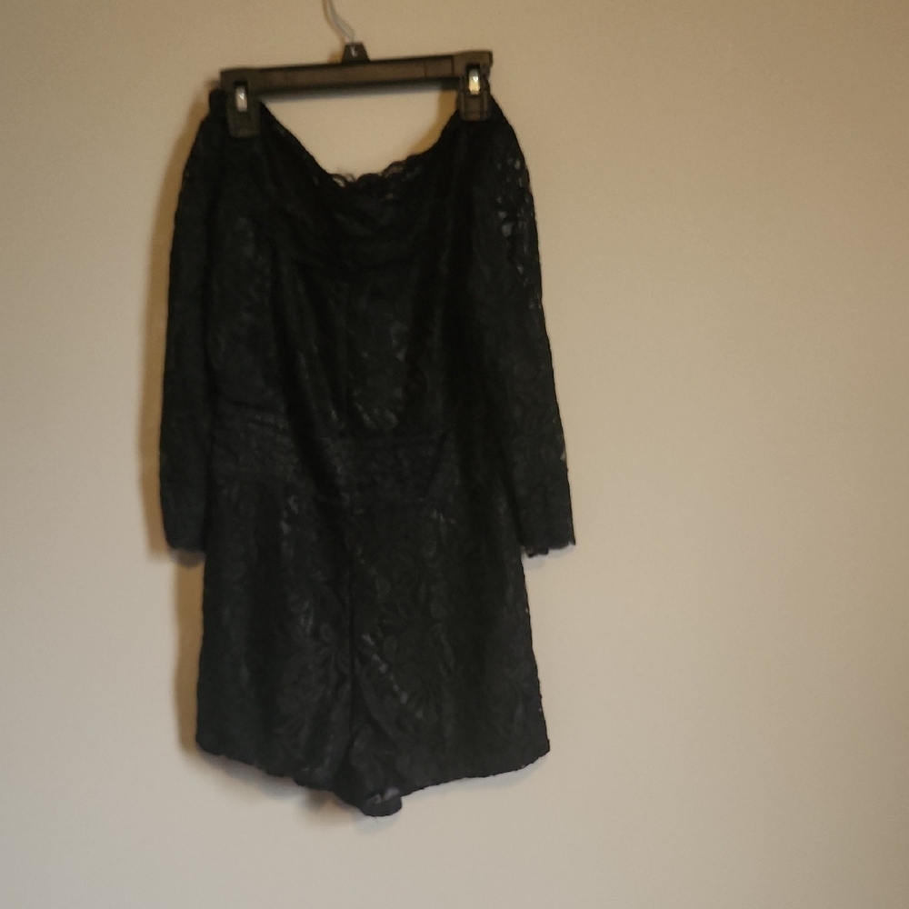 Elegant Black Lace Romper